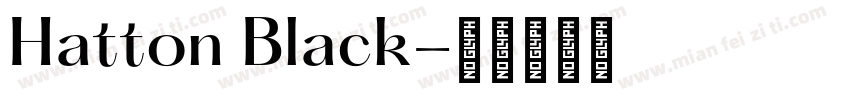 Hatton Black字体转换